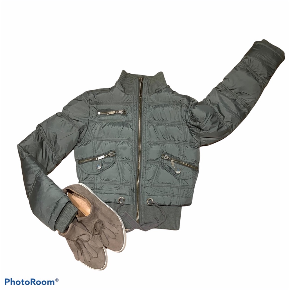 Tokyo Puffer Coat Cropped Military Style Jacket